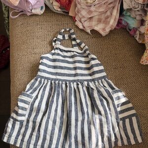 Carter’s Striped Halter Dress in Navy and White